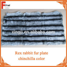 Rex rabbit plate teñido chinchilla color seis tiras